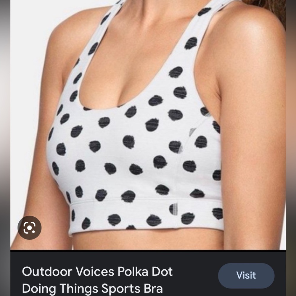 Outdoor Voices Doing Things Polka dot Sports Bra